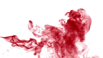 red smoke on a white background