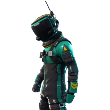 a man in a green and black suit