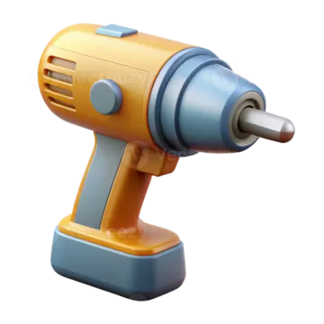 an electric driller on a white background