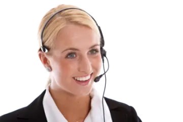 a woman wearing a headset