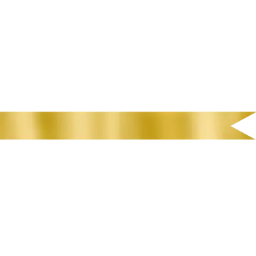 a gold ribbon with a white background