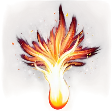 a fire in the shape of a heart