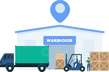 a man loading boxes in front of a warehouse