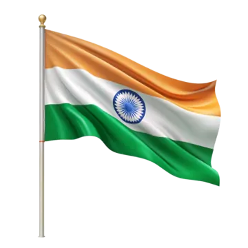 an indian flag flying in the wind