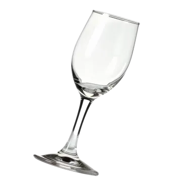 a wine glass on a white background