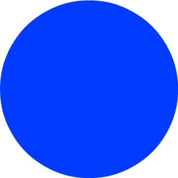 a blue circle on a white background