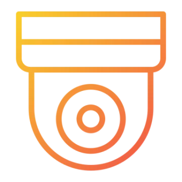 a camera icon on a white background