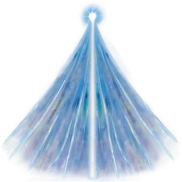 a blue christmas tree with a star on top