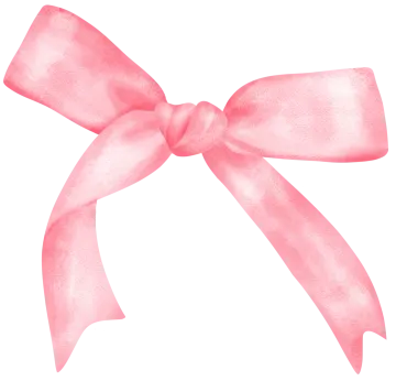 a pink bow on a white background