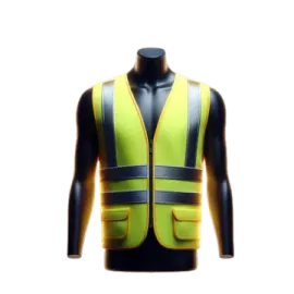 a yellow safety vest on a white background