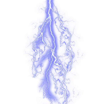 a lightning bolt on white background