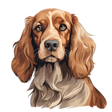 an illustration of a dog's face