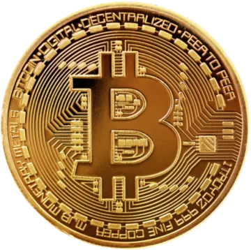 an image of a golden bit coin