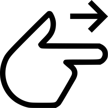 a black and white arrow icon