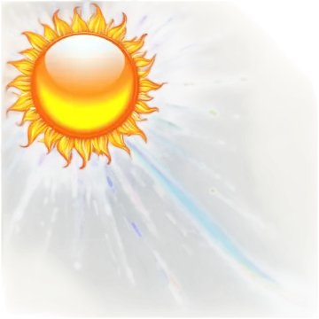 the sun is shining in the sky
