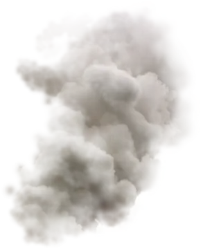 the smoke is black and white