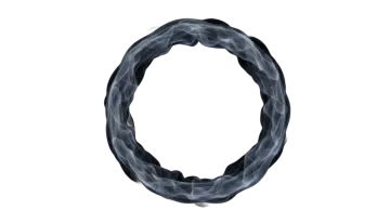 a black smoke ring on a white background