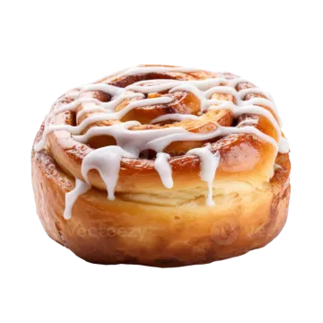 a close up of a dough on a white background