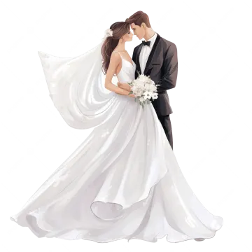 a bride and groom kissing on their wedding day