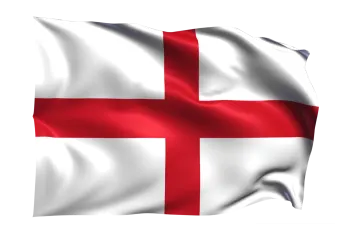 the flag of england on a white background