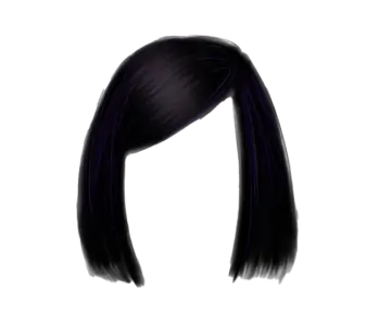 a drawing of a woman with long black hair