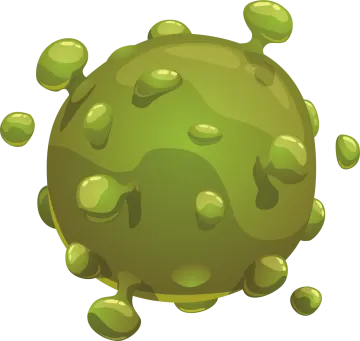 an illustration of a green virus