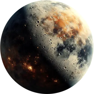 an artist's rendering of the moon
