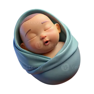 a baby sleeping in a blue blanket
