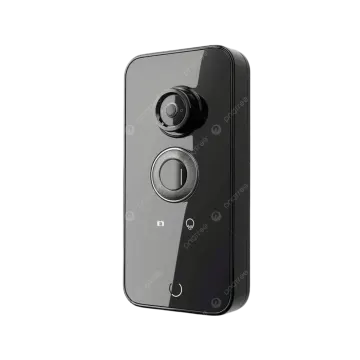 a black camera on a white background