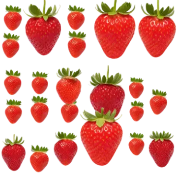 a group of strawberries