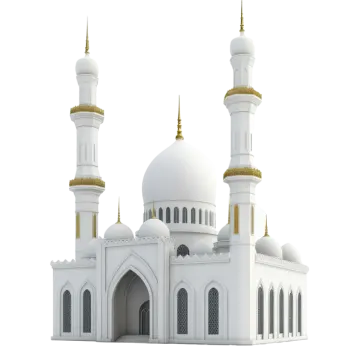 a mosque on a white background