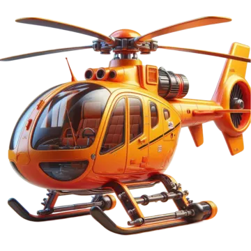 a helicopter is shown on a white background