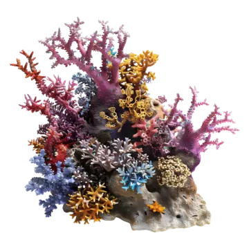 a coral with many colorful corals in it