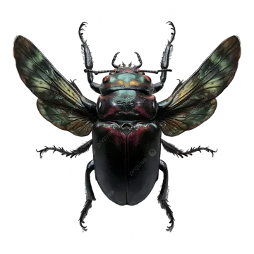 an illustration of a beetle on white background
