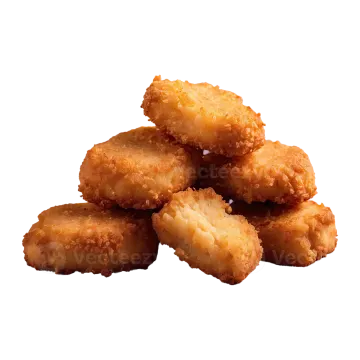 chicken nus on a white background