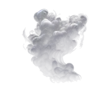 a cloud of smoke on a white background