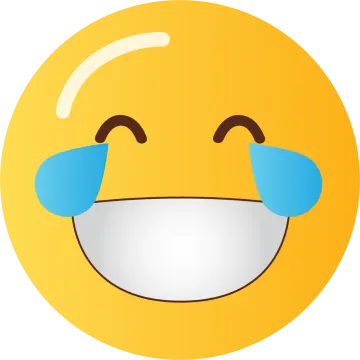 a smiley face with tears on it's eyes