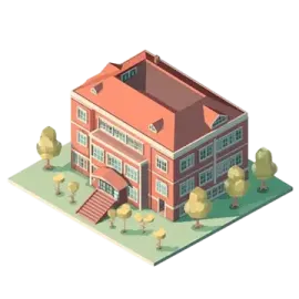 an illustration of a school building