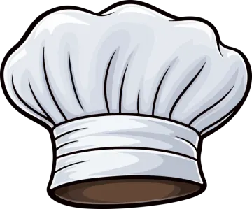 a chef hat on a white background