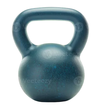 a blue kettle on a white background