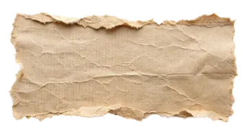 a piece of brown paper with torn edges