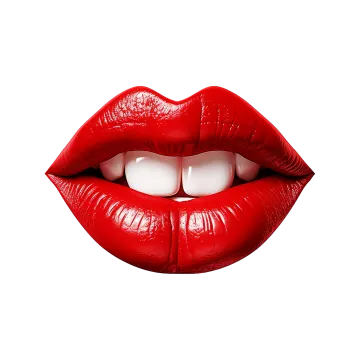 a woman's mouth with red lipstick