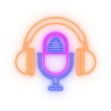 a microphone with headphones on top of it
