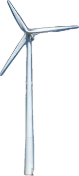 a wind turbine on a white background