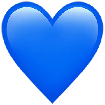 a blue heart on a white background