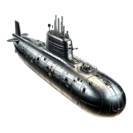 a drawing of a submarine