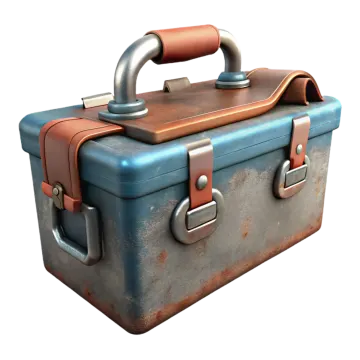 an old suitcase with a handle on it