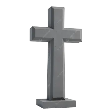a black cross on a white background