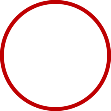 a red circle on a white background