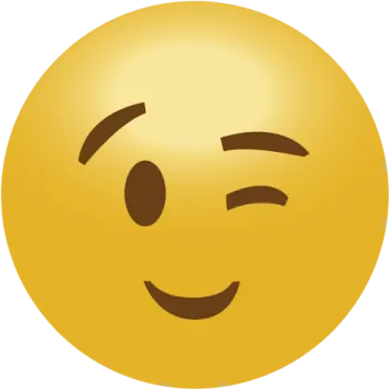 a smiley face with an open mouth